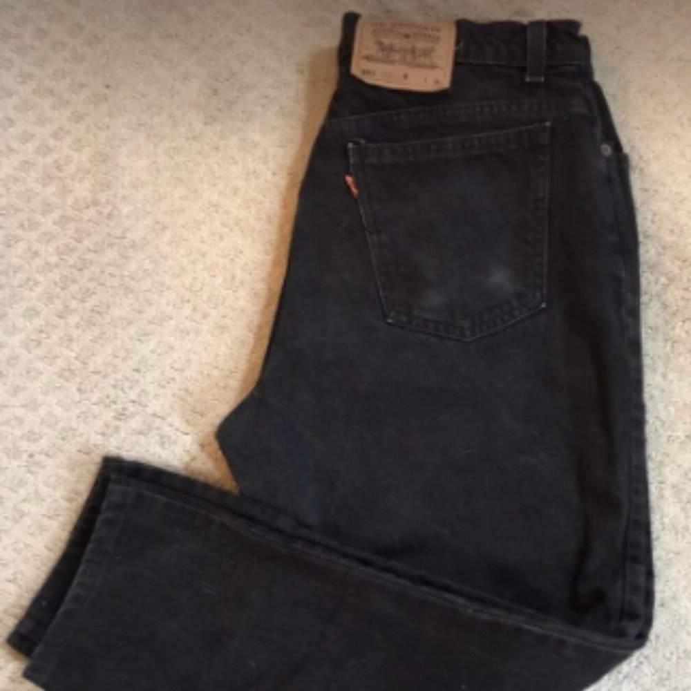 Levi's Black Vintage 951 Relaxed  Fit Jeans Size 16